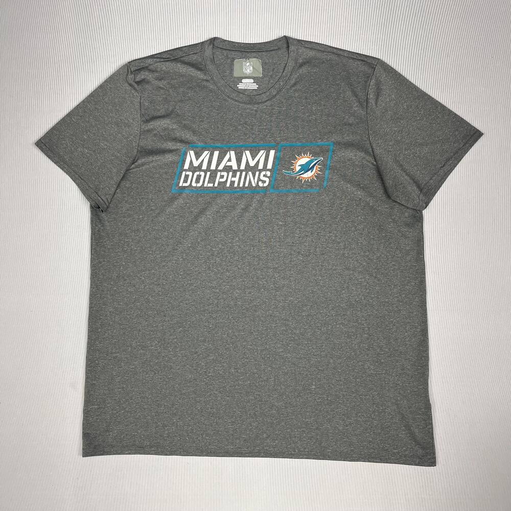 Miami Dolphins Shirt Mens XL Gray NFL Football Short Sleeve Graphic Tee NFL